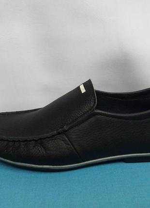 Мокасини чоловічі чорні м15003 шкіряні