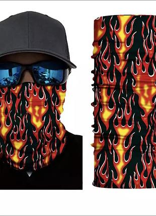 Мото бафф  wall of fire. качественная маска на лицо