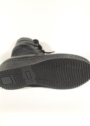 Женские ботинки  зимние кожаные черные . обувь больших размеров7 фото