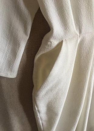 Белое миди платье с карманами6 фото