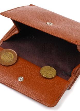 Удобный кошелек для женщин среднего размера из натуральной кожи флотар canpellini 21811 коричневый5 фото