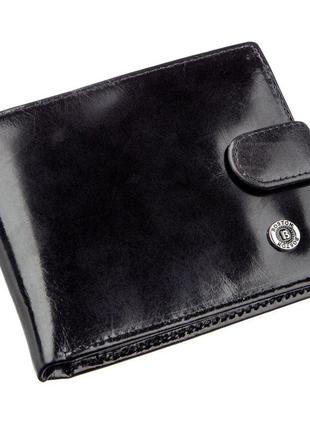 Классический мужской бумажник boston 18808 черный1 фото