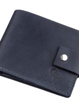 Качественное мужское портмоне в винтажном стиле grande pelle 11231 синее