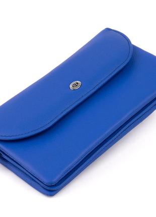 Клатч зі шкіри жіночий st leather 19319 синій
