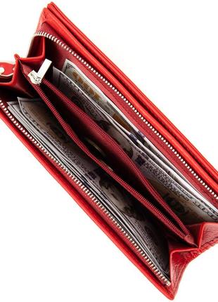 Універсальний жіночий гаманець-клатч st leather 19372 червоний3 фото