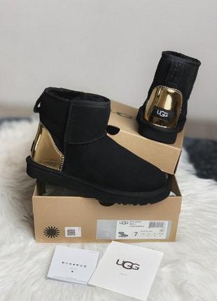 Шикарные женские сапоги ugg с натуральным мехом /осень/зима/весна😍2 фото