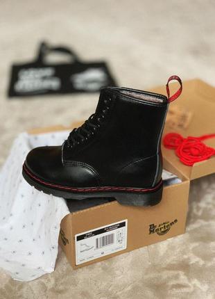 Кожаные женские ботинки dr.martens в черном цвете /осень/зима/весна😍3 фото