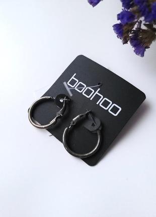 Сережки круглі boohoo чорні