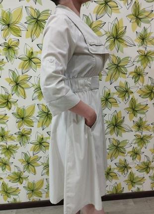 Бежевое платье в винтажном ретро стиле с поясом3 фото