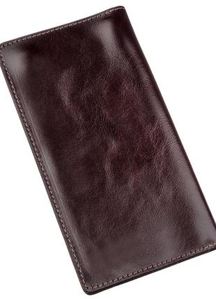 Бумажник мужской вертикальный на двух кнопках shvigel 16193 коричневый2 фото