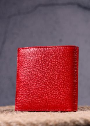 Яскраве жіноче портмоне з натуральної шкіри karya 21316 червоний8 фото