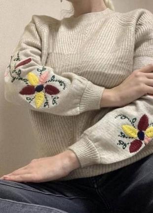 Женский свитер с вышивкой, 42-468 фото