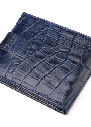 Стильный мужской кошелек из натуральной фактурной кожи canpellini 21514 синий2 фото