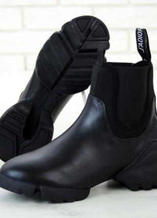 Шикарные женские черные ботинки, демисезонные весна-осень2 фото