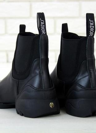 Шикарные женские черные ботинки, демисезонные весна-осень4 фото