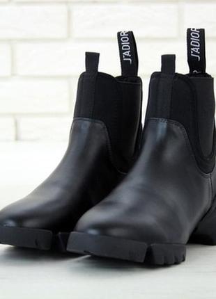 Шикарные женские черные ботинки, демисезонные весна-осень6 фото
