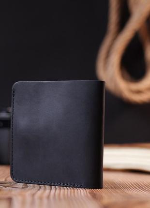 Матовое мужское портмоне из натуральной кожи shvigel 16600 черный7 фото