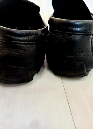 Туфлі мокасини натуральна шкіра чоловічі туфли кожа чорні5 фото