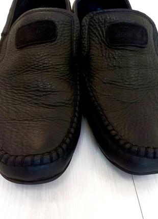 Туфли мокасины натуральная кожа мужские туфлы кожа черные2 фото