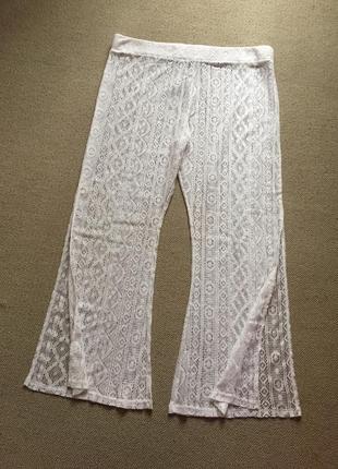 Новые брюки кружевные белые1 фото