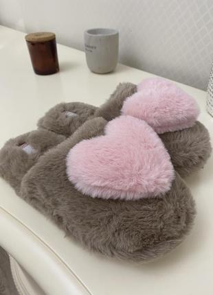 Жіночі тапочки gemelli ,мʼякі та пухнасті .бежеві.маломірять на розмір