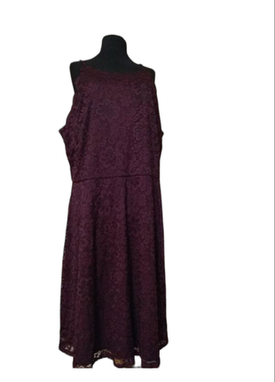 Платье бордовое