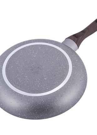 Сковорода kamille 28см с антипригарным покрытием мрамор из алюминия  для индукции и газа km-41144 фото