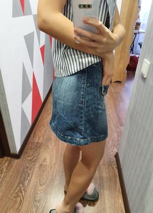 Джинсовая юбка mng jeans3 фото