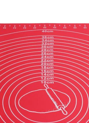 Килимок силіконовий kamille 60х45 см для розкочування тіста і випічки km-77863 фото