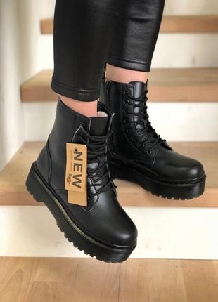 💖акция💖dr.martens jadon black, женские ботинки доктор мартинс зимние с мехом3 фото