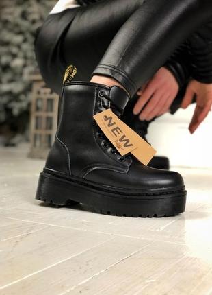 💖акция💖dr.martens jadon black, женские ботинки доктор мартинс зимние с мехом4 фото