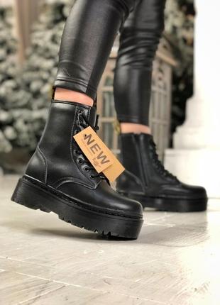 💖акция💖dr.martens jadon black, женские ботинки доктор мартинс зимние с мехом5 фото