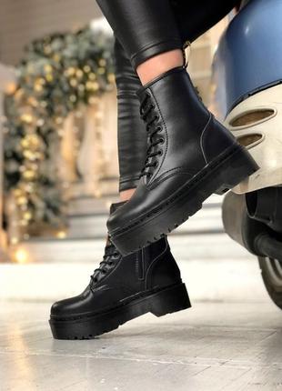 💖акция💖dr.martens jadon black, женские ботинки доктор мартинс зимние с мехом8 фото