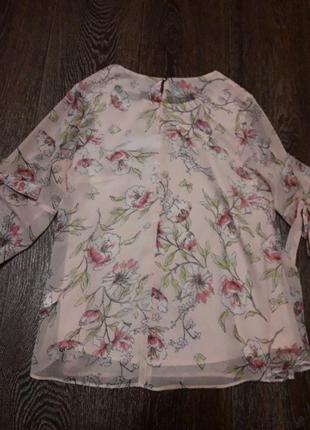 F&f шифлновая блуза  в цветах нарядная р.102 фото