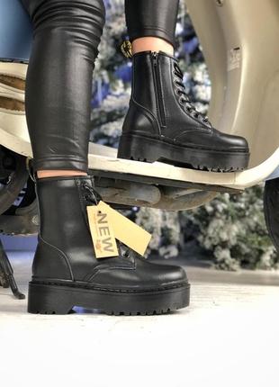 💖акция💖dr.martens jadon black, женские ботинки доктор мартинс зимние с мехом10 фото