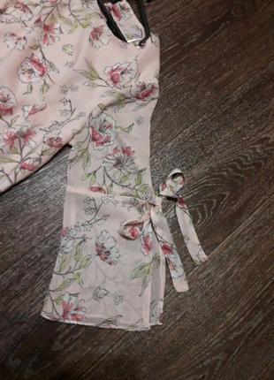 F&f шифлновая блуза  в цветах нарядная р.109 фото