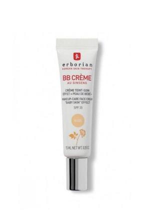 Вв-крем з тонуючим ефектом erborian bb creme nude baby skin effect, 15 мл1 фото