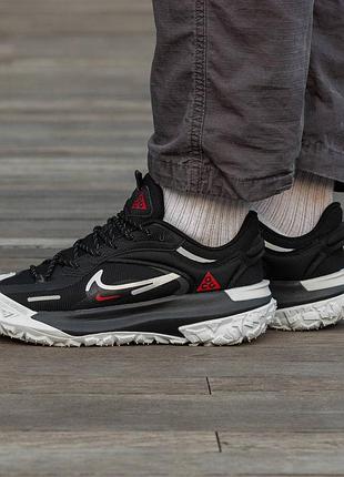 Мужские кроссовки nike acg mountain fly 2 low  black\red#найк