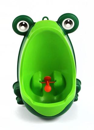 Дитячий тренувальний пісуар-горщик pottyfrog для хлопчиків у вигляді жабки зелений (pf-01)