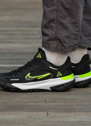 Мужские кроссовки nike acg mountain fly 2 low  black\green #найк