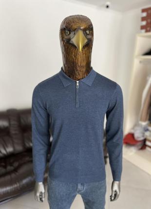 Синє чоловіче поло loro piana