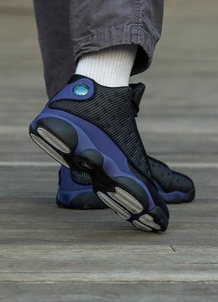 Мужские кроссовки nike air jordan retro 13 black\purple#найк5 фото