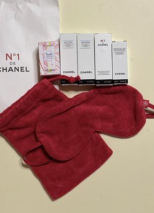 Chanel маска для сну,hydra beauty micro cream 5 ml,micro serum 5 ml,serum chanel #1,eye  make-up remover 10 ml+пожарное hermes twilly eau ginger