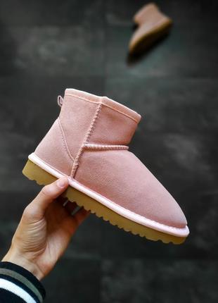 Ugg pink, женские зимние угги, жіночі зимові угі з хутром