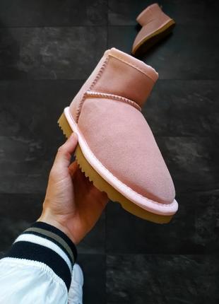 Ugg pink, уггі жіночі зимові, жіночі зимові угі з хутром6 фото