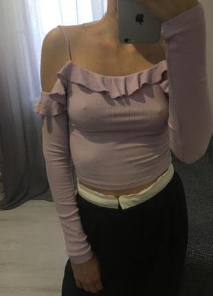 Кроп топ, топ, майка с длинным рукавом