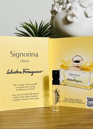 Оригінал пробник парфум парфумована вода salvatore ferragamo signorina libera оригинал парфюм парфюмированая2 фото