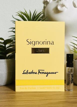 Оригінал пробник парфум парфумована вода salvatore ferragamo signorina libera оригинал парфюм парфюмированая