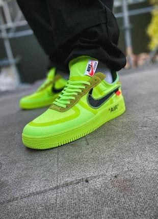 Кросівки  nike air force x off white 1 low green