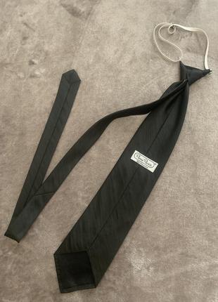 Краватка чорний pierre pasca на гумці3 фото